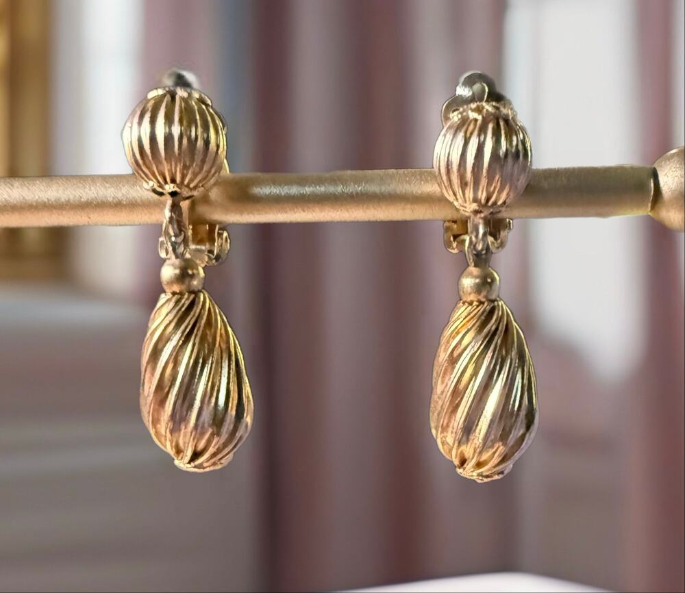 Vintage Midcentury Lewis Segal California Clip Earrings, Likely 1950s–1960s